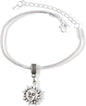 Emerald Park Jewelry Sun with Face on It Snake Chain Charm Bracelet