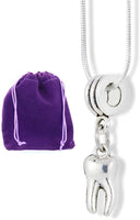 Molar Tooth Charm Snake Chain Necklace