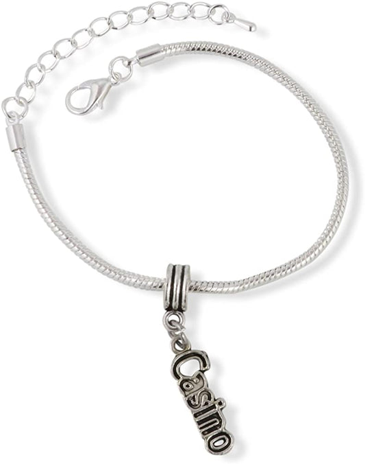 Emerald Park Jewelry Casino Snake Chain Charm Bracelet