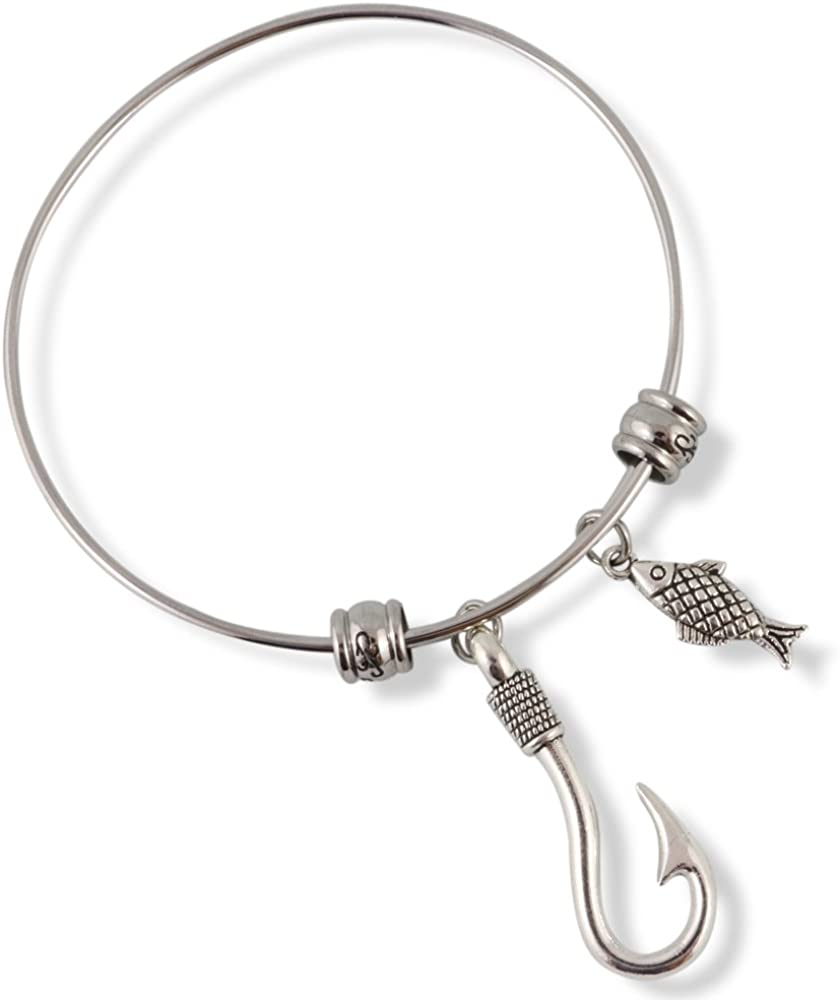 Fish and Hook Fancy Bangle