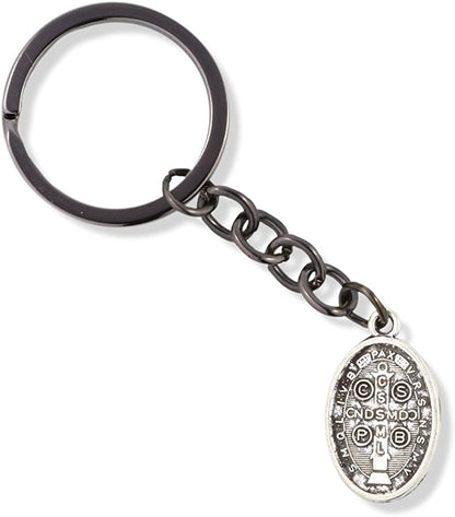 EPJ Catholic Gifts Saint St Benedict Medal San Benito Religious Jewelry Keychain for Women Charm Gifts Catholic Keychain for Women Men Boys and Girls