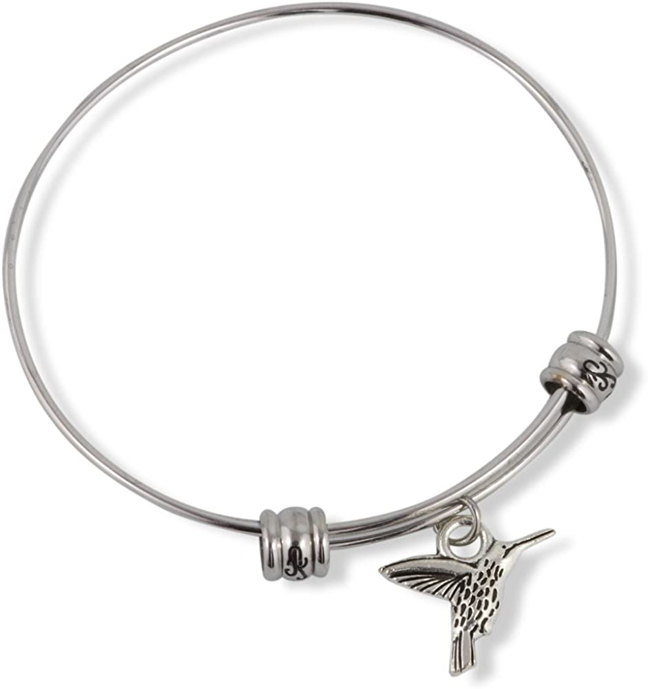 Hummingbird 3D Charm Fancy Bangle
