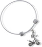 Motocross Stunt over Handle Bars Fancy Charm Bangle