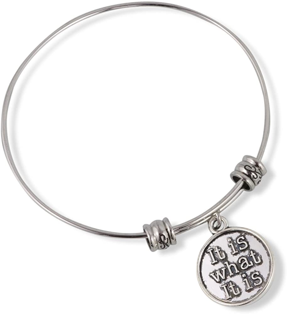 It Is What It Is Fancy Charm Bangle