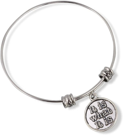It Is What It Is Fancy Charm Bangle