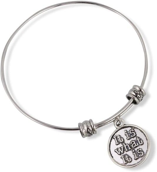 It Is What It Is Fancy Charm Bangle