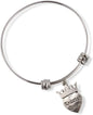 Emerald Park Jewelry Knitting Queen with Crown Fancy Bangle