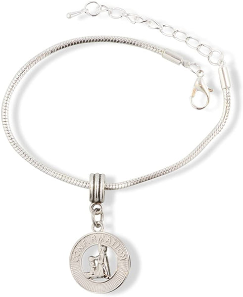 EPJ Catholic Confirmation Snake Chain Charm Bracelet