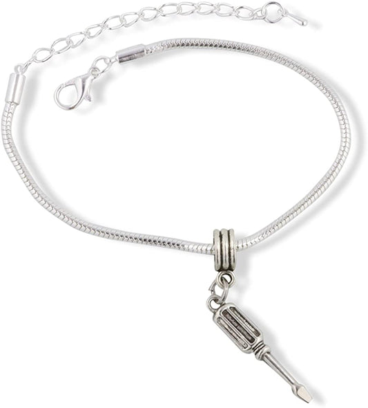 Screwdriver Tool Snake Chain Charm Bracelet