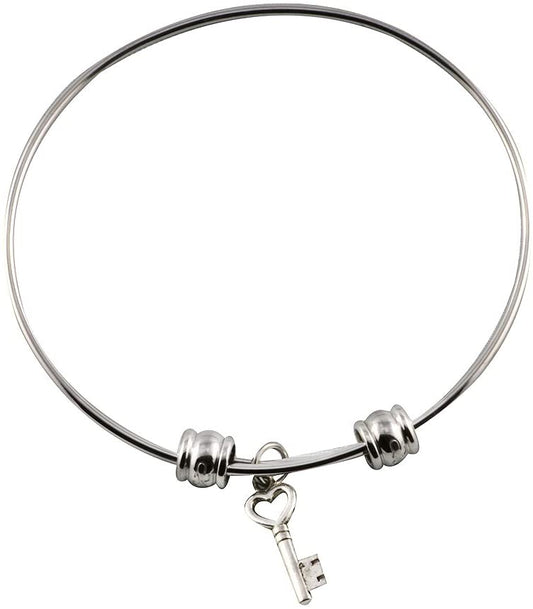 Emerald Park Jewelry Heart Key Bangle