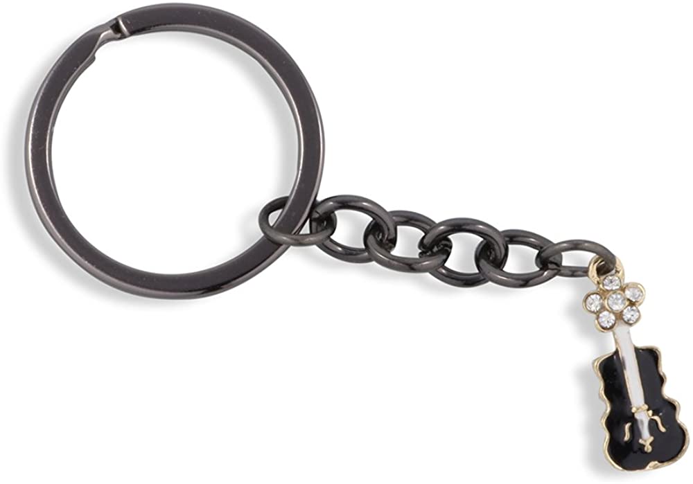 Emerald Park Jewelry Bass Cello Musical Instrument Black Charm Keychain