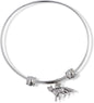 Emerald Park Jewelry Fox Small One Sided Fancy Charm Bangle