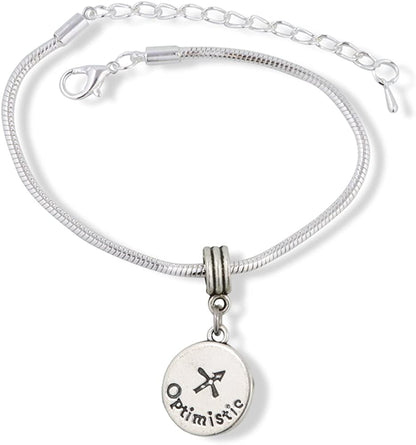 Emerald Park Jewelry Sagittarius Astrology Sign Snake Chain Charm Bracelet