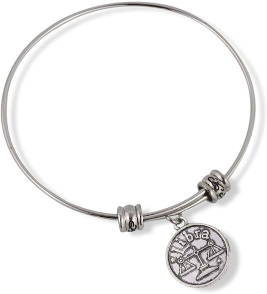 Libra Horoscope Astrology Fancy Charm Bangle