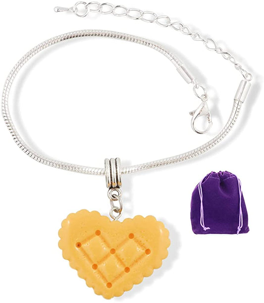 Orange Cracker Heart Shaped Bracelet
