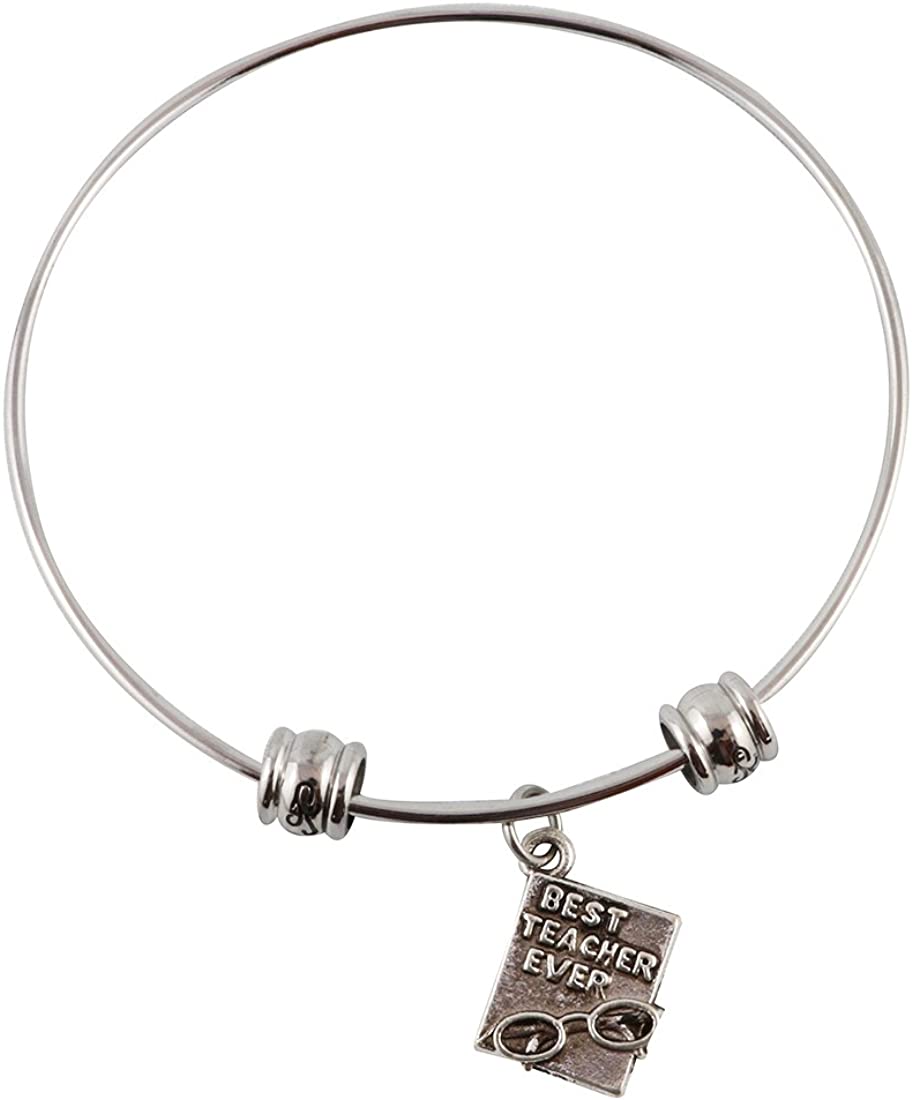 Emerald Park Jewelry Best Teacher Ever Fancy Bangle