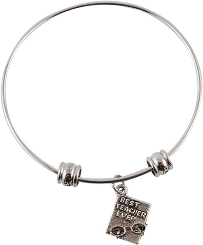 Emerald Park Jewelry Best Teacher Ever Fancy Bangle