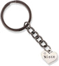 EPJ Niece on a Heart with Rhinestone Charm Keychain