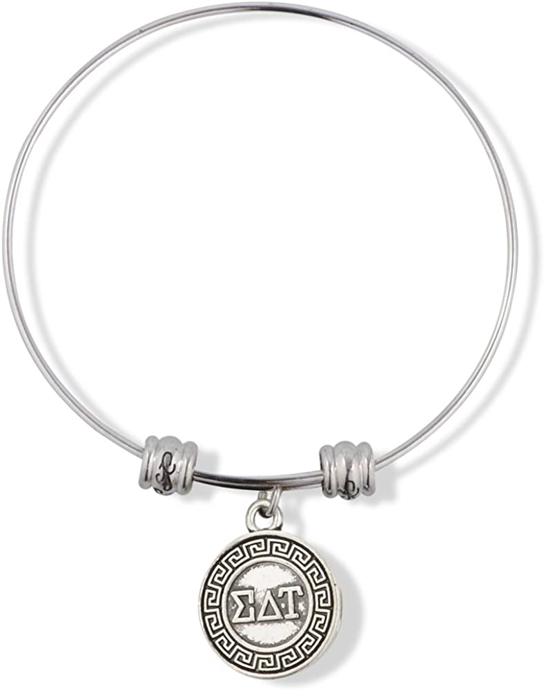 Sigma Delta Tau Sorority Fancy Charm Bangle