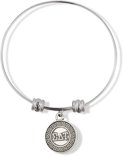 Sigma Delta Tau Sorority Fancy Charm Bangle