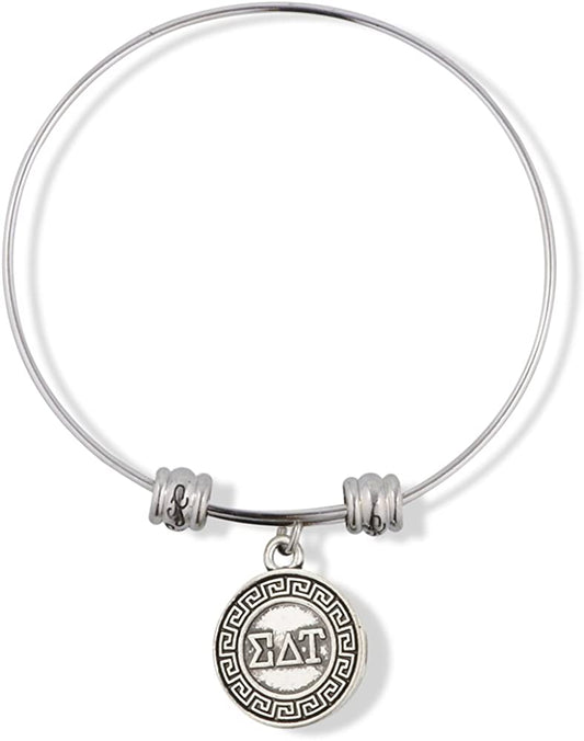 Sigma Delta Tau Sorority Fancy Charm Bangle