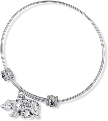 Emerald Park Jewelry Bear Fancy Charm Bangle