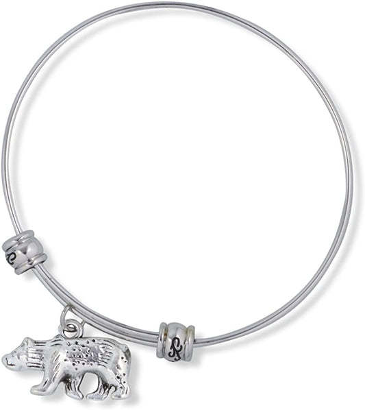 Emerald Park Jewelry Bear Fancy Charm Bangle