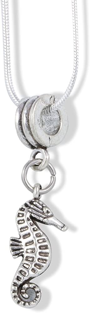 EPJ Sea Horse Charm Snake Chain Necklace