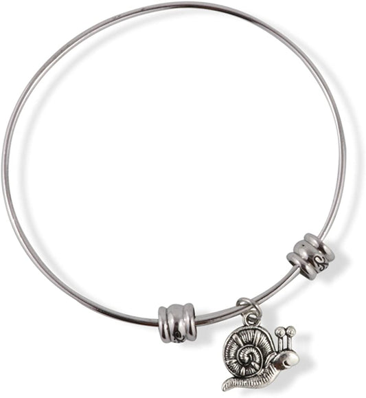 Emerald Park Jewelry Snail with Shell and Eyes Fancy Bangle