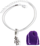 Robot Snake Chain Charm Bracelet