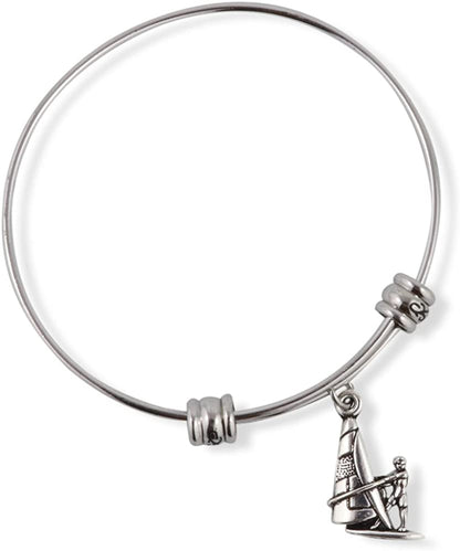Emerald Park Jewelry Wind Surfing Person on Sailboard Fancy Bangle