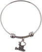 I Love My Soldier Charm Bangle Bracelet