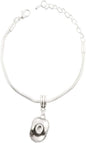 Cowboy Hat with Trim Snake Chain Charm Bracelet