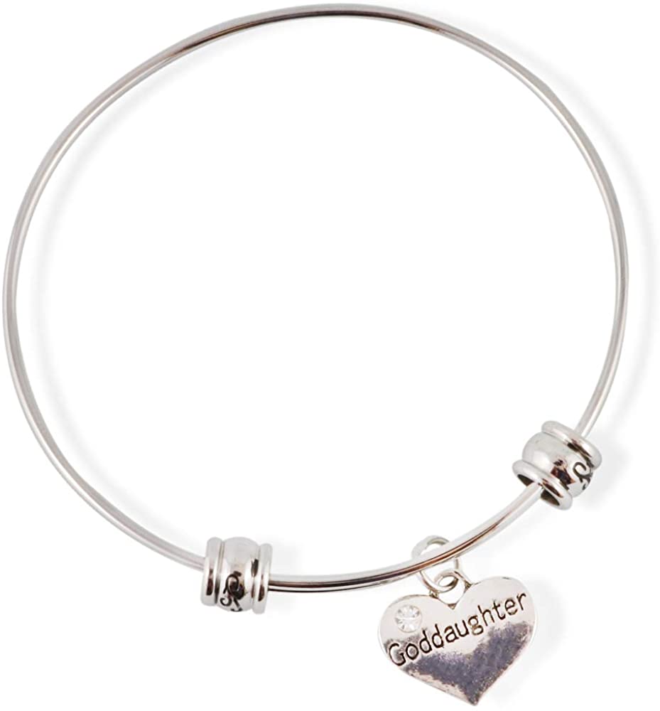 Goddaughter Gifts from Godmother Bracelet Bangle Godmother Gifts from Godchild Jewelry Jewlry Charm Accessories Stuff Gift for Kids Men Women Boys Girls Decor