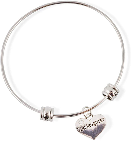 Goddaughter Gifts from Godmother Bracelet Bangle Godmother Gifts from Godchild Jewelry Jewlry Charm Accessories Stuff Gift for Kids Men Women Boys Girls Decor