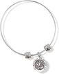 Saint Michael Pray for Us Round Charm Fancy Charm Bangle