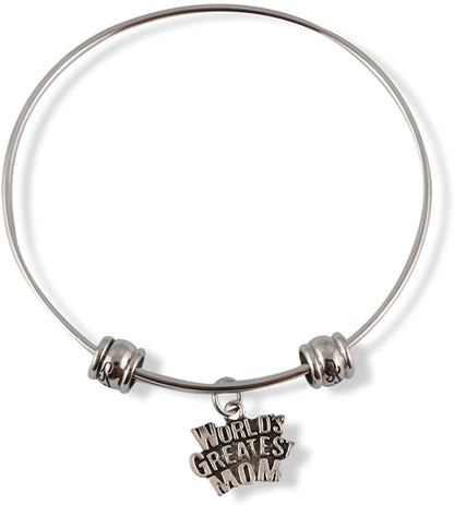Emerald Park Jewelry Worlds Greatest Mom Fancy Bangle