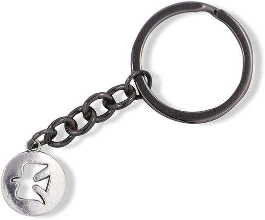 Emerald Park Jewelry Dove Peace Symbol Charm Keychain