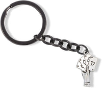 Emerald Park Jewelry Hand with Four Playing Cards Charm Keychain