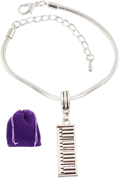 Piano Bracelet | Piano Teacher Bracelet a Great Music Bracelet for the Keyboard Fan or the Keyboard Player in the Band These are Great Musical Charms for Bracelet and Compatible with Pandora