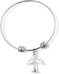 Emerald Park Jewelry Airplane with 4 Engines Fancy Charm Bangle