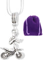Motocross Jewelry for Women | A Dirtbike Charm Pendant for Moto Cross Fans a Great Dirt Bike Necklace or Dirt Bike Pendant as a Motocross Necklace for Women and Men that Love Dirt Bike Jewelry