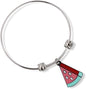 Watermelon Bracelet | Enamel on Metal Charm Fancy Bangle