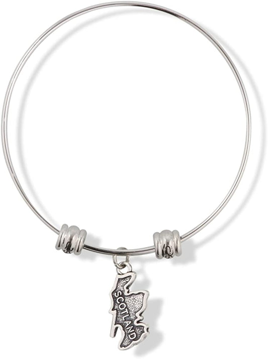 Scotland Country Map Fancy Charm Bangle