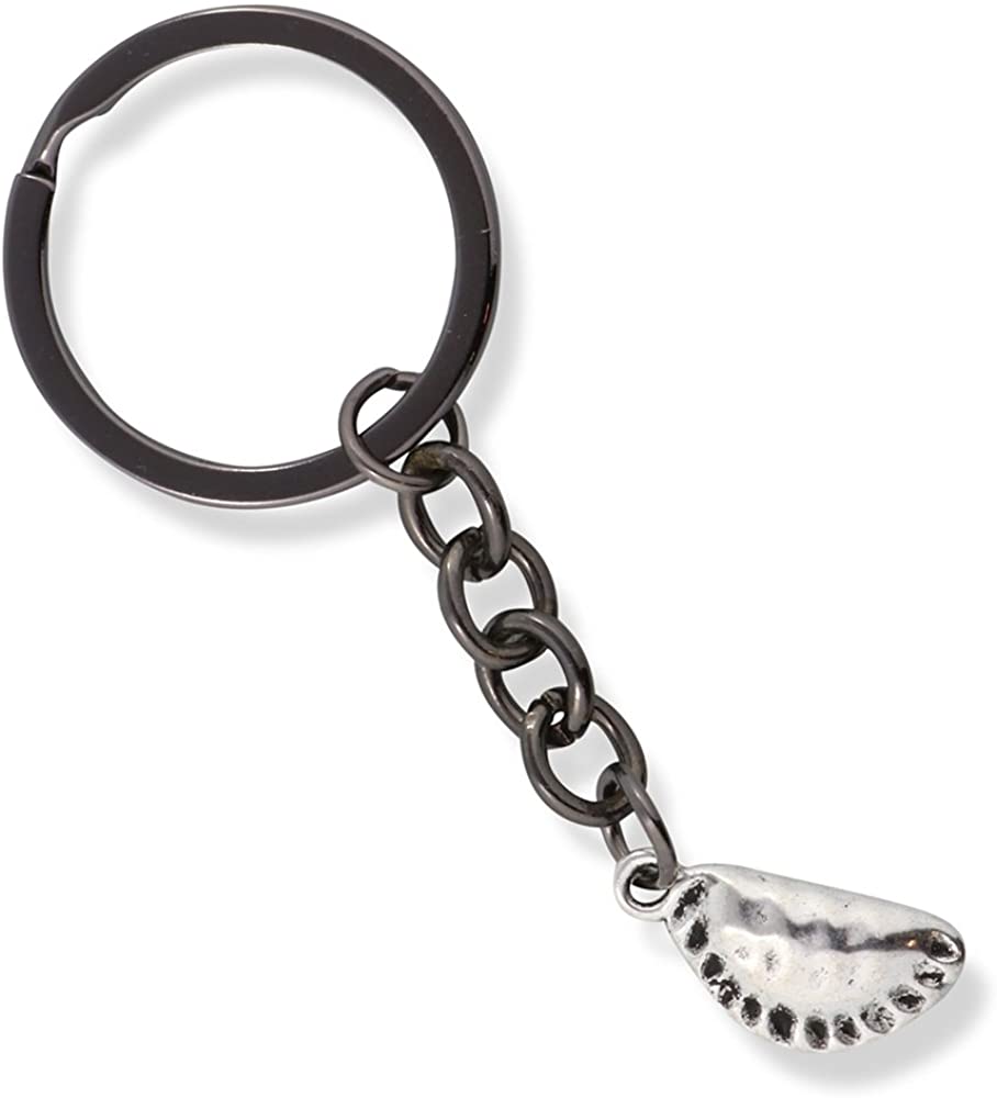 Emerald Park Jewelry Pierogi Keychain | Dumpling Perogy Ravioli Food Cooking Fancy Charm Key Ring