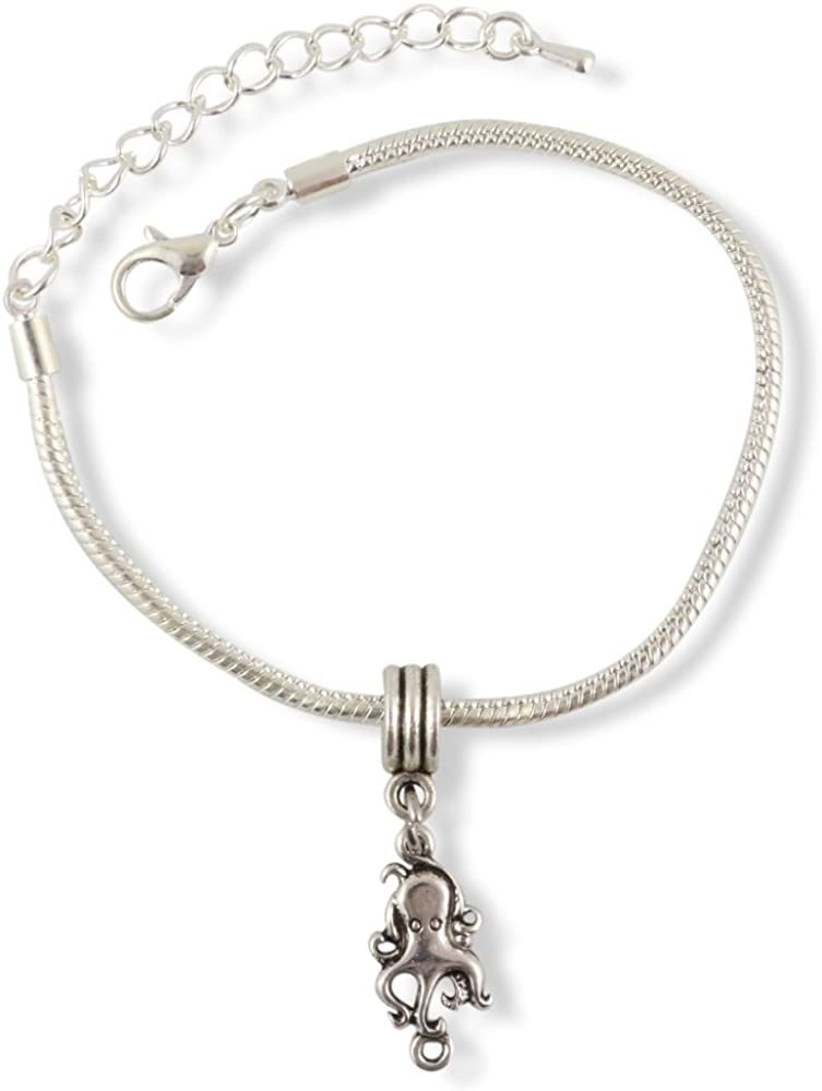 Octopus Bracelet | Octopus Jewelry Stainless Steel Snake Chain Charm Bracelet