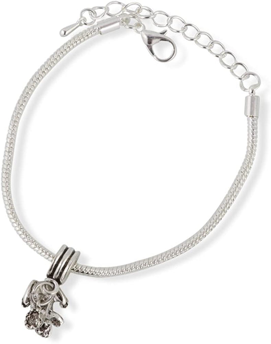 Frog Prince with Crown Snake Chain Charm Bracelet