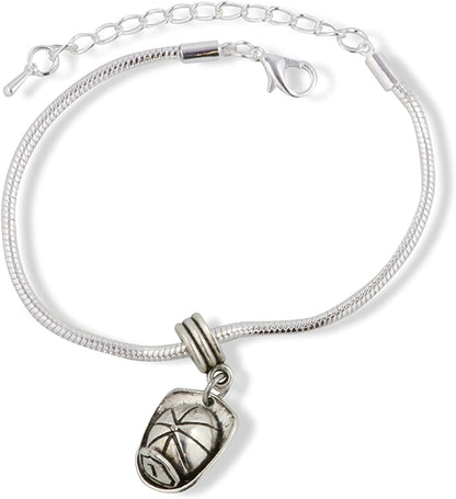 Fireman Helmet with " 1 " on the Front Snake Chain Charm Bracelet