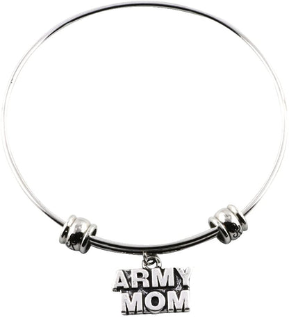 Army Mom Bangle | Army Bracelet Jewelry Gift for Women