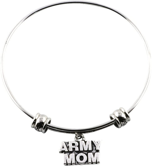 Army Mom Bangle | Army Bracelet Jewelry Gift for Women
